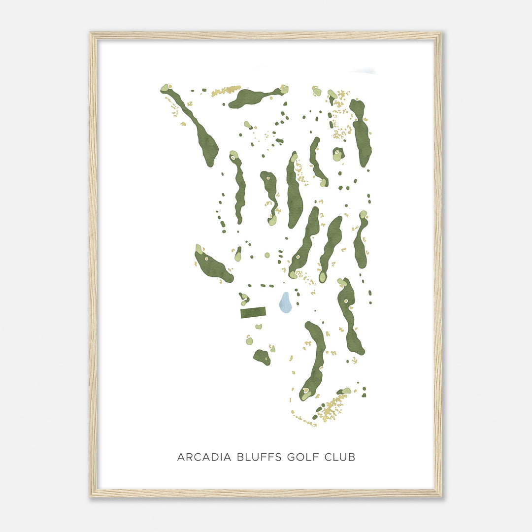 Print of Arcadia Bluffs Golf Club Modern Map