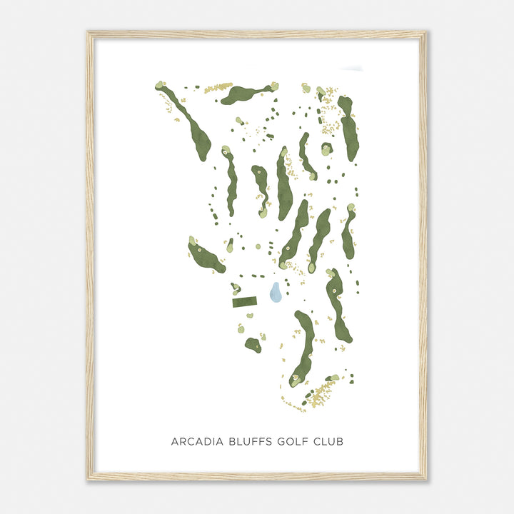 Print of Arcadia Bluffs Golf Club Modern Map