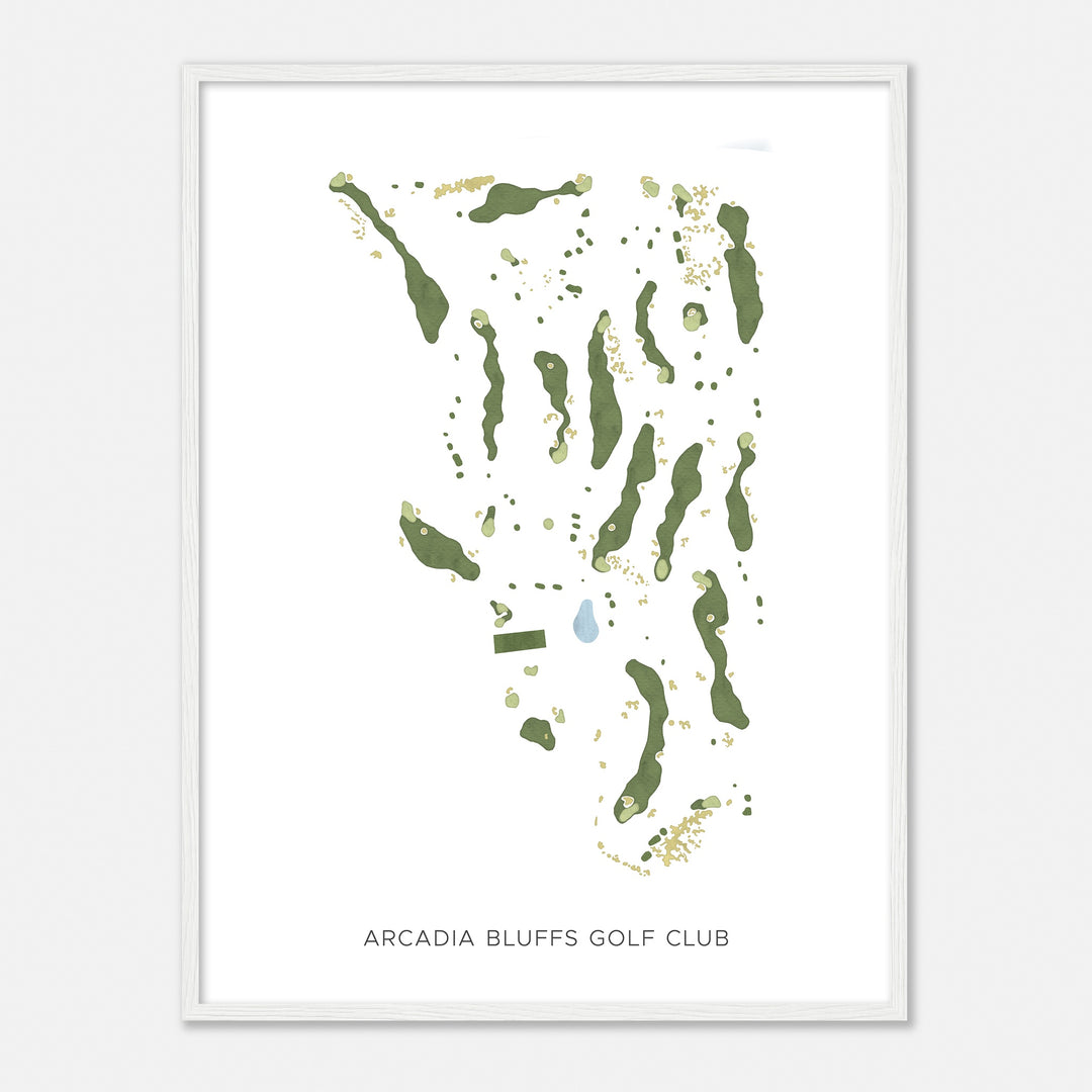 Print of Arcadia Bluffs Golf Club Modern Map