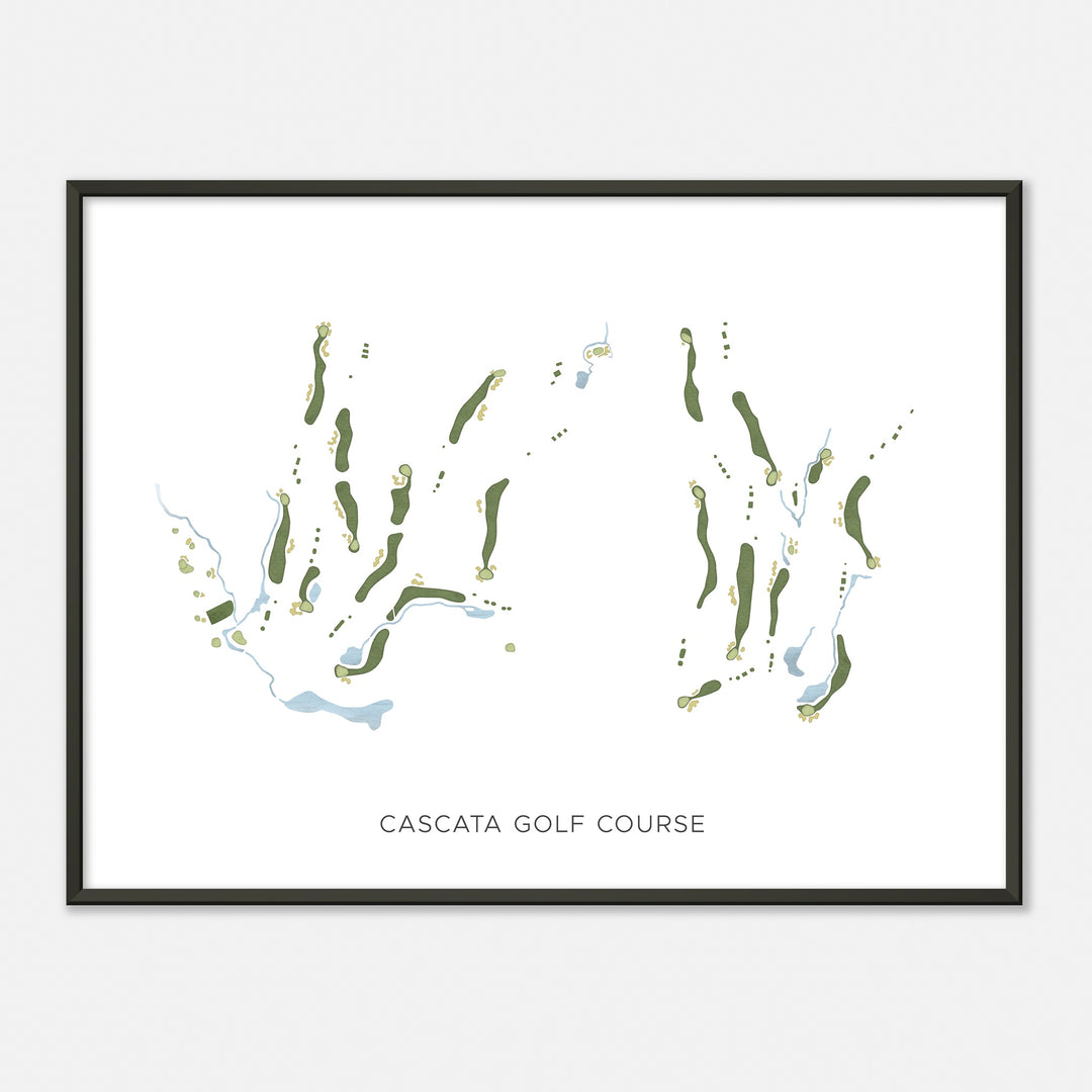 Print of Cascata Golf Course Modern Map