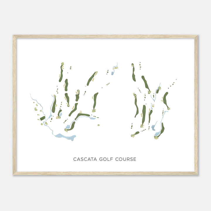 Print of Cascata Golf Course Modern Map