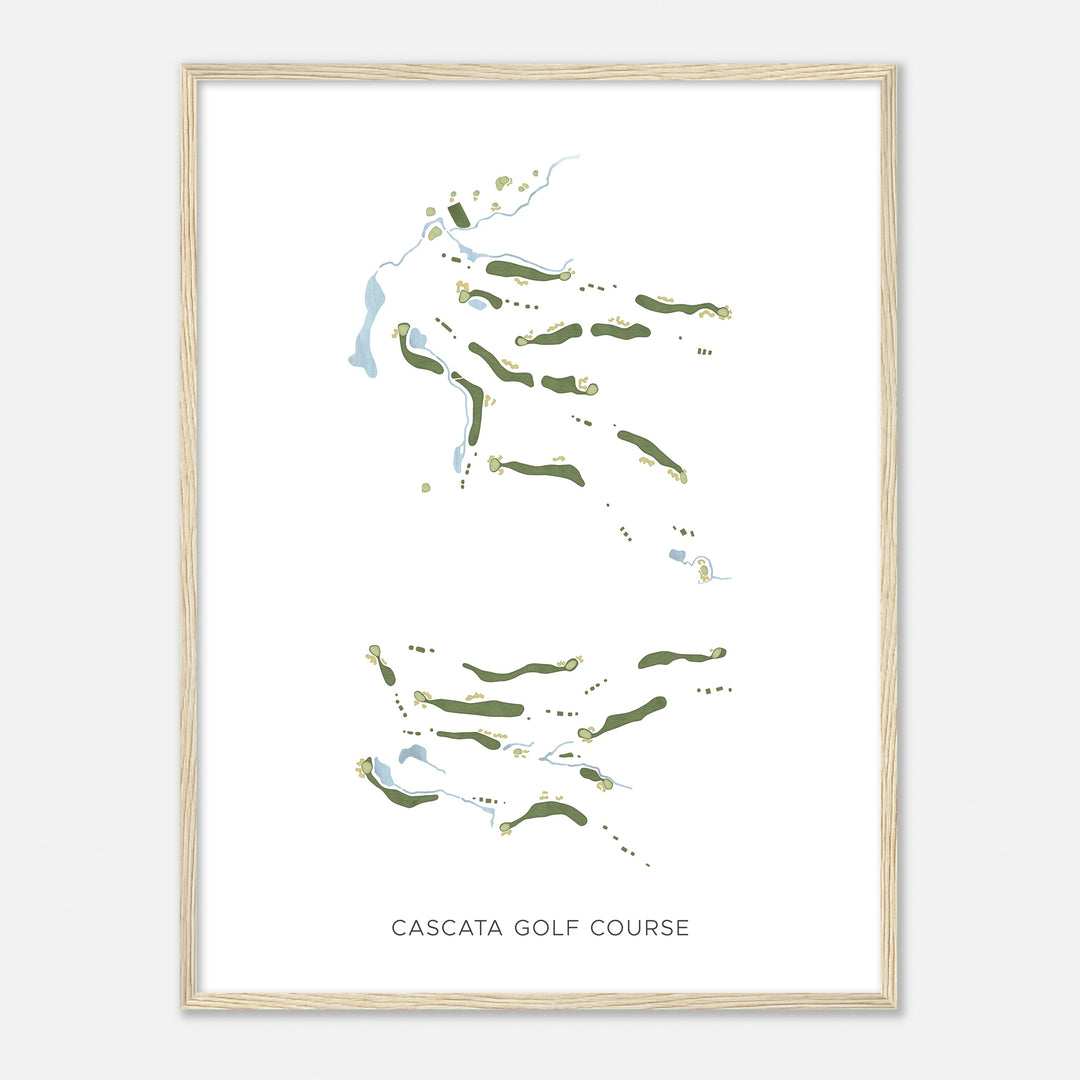 Print of Cascata Golf Course Modern Map