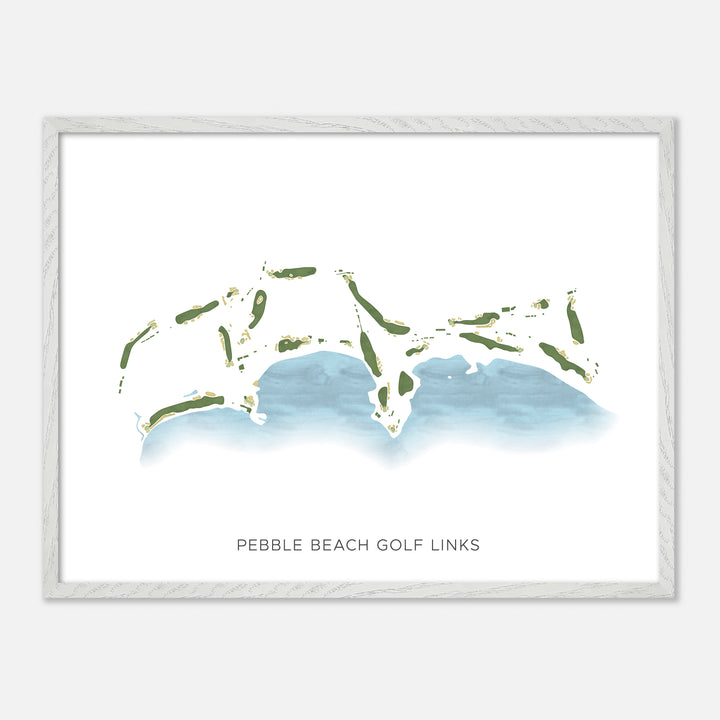 Print of Pebble Beach Golf Links Modern Map