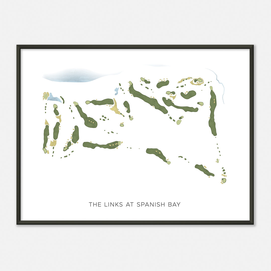 Print of The Links At Spanish Bay Modern Map