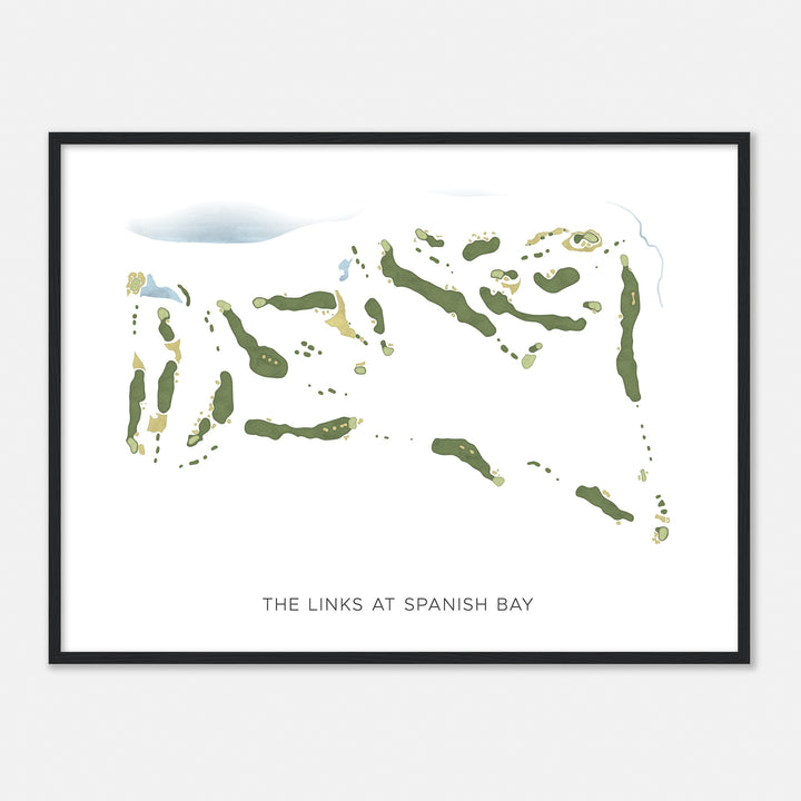 Print of The Links At Spanish Bay Modern Map