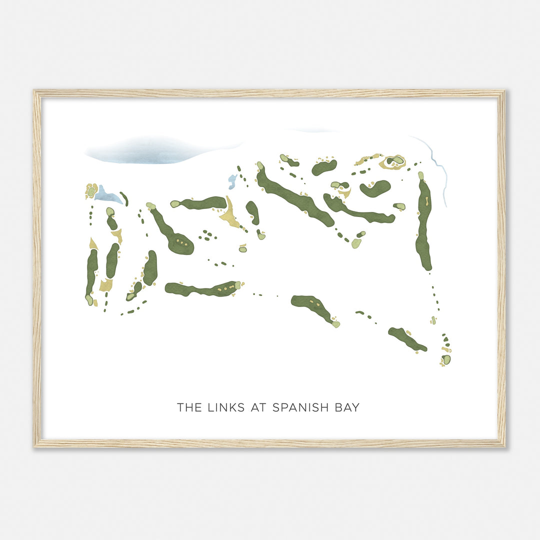 Print of The Links At Spanish Bay Modern Map