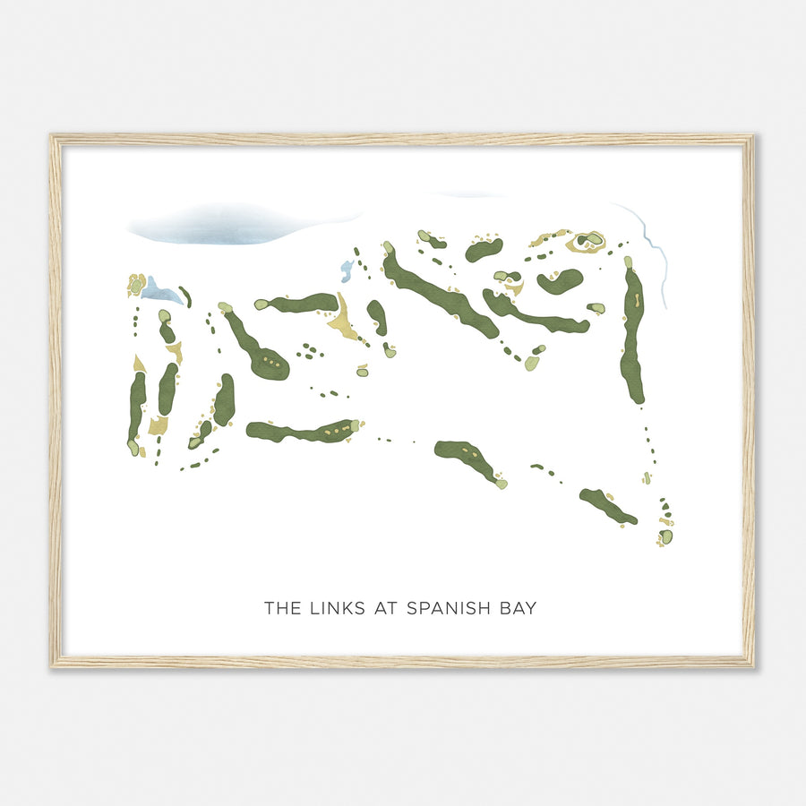 Print of The Links At Spanish Bay Modern Map