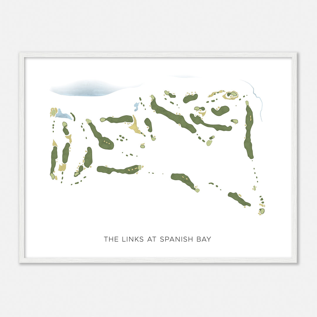 Print of The Links At Spanish Bay Modern Map