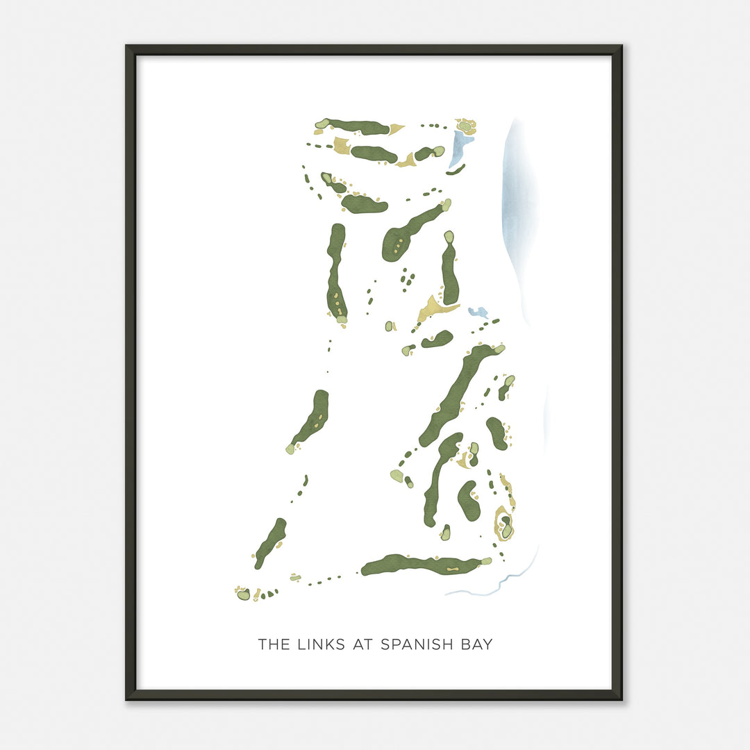 Print of The Links At Spanish Bay Modern Map
