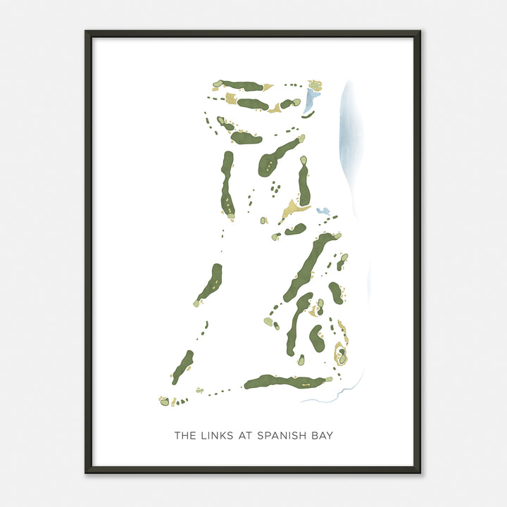 Print of The Links At Spanish Bay Modern Map
