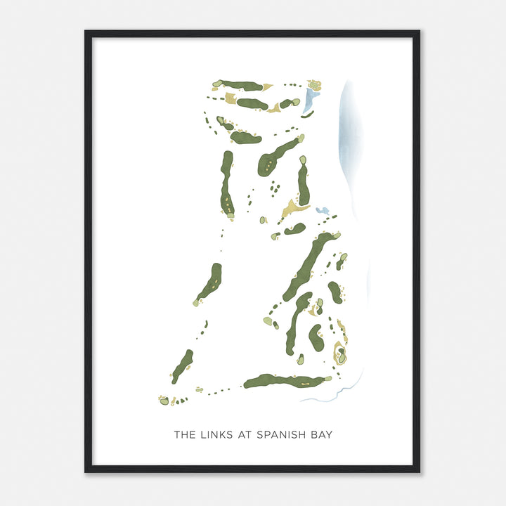 Print of The Links At Spanish Bay Modern Map