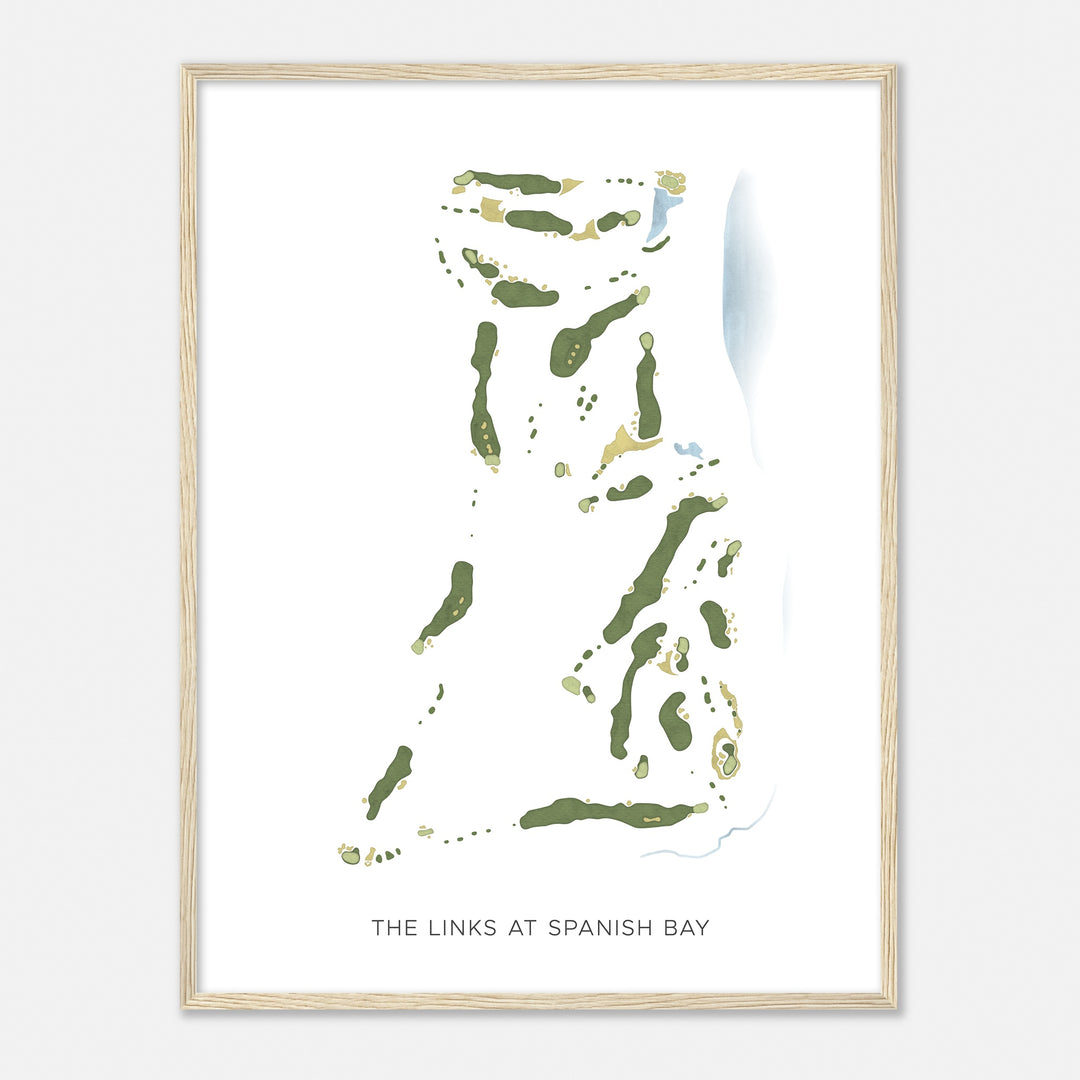 Print of The Links At Spanish Bay Modern Map