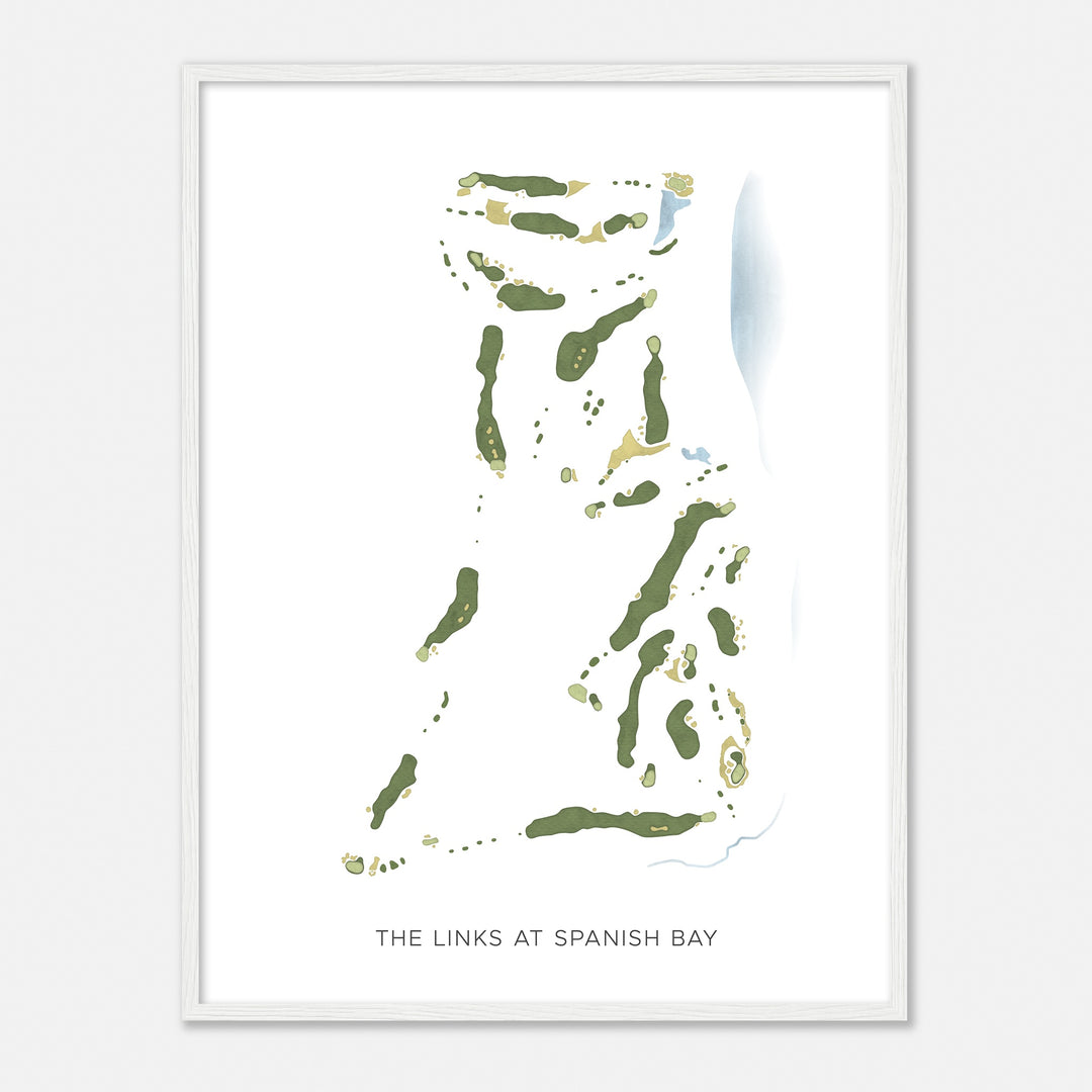 Print of The Links At Spanish Bay Modern Map