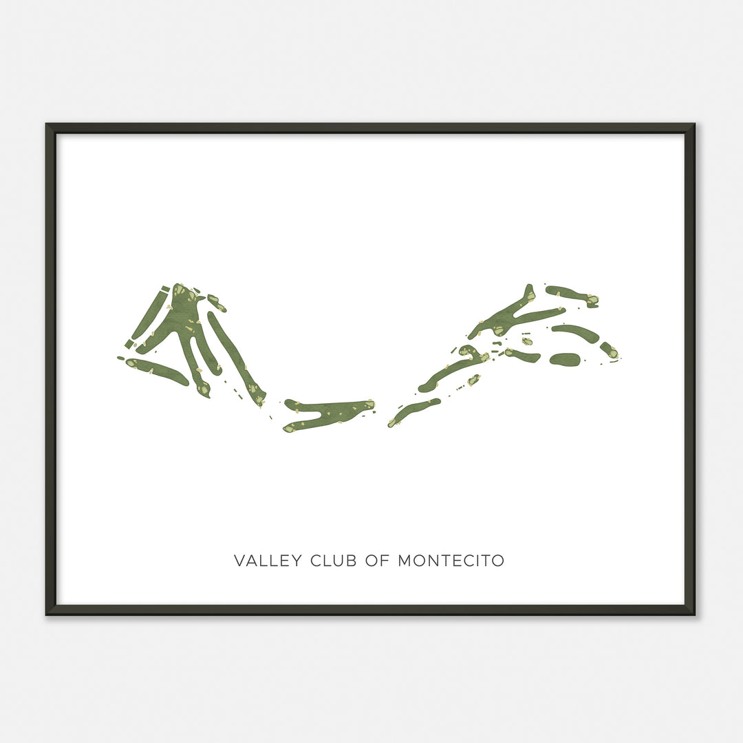 Print of Valley Club Of Montecito Modern Map