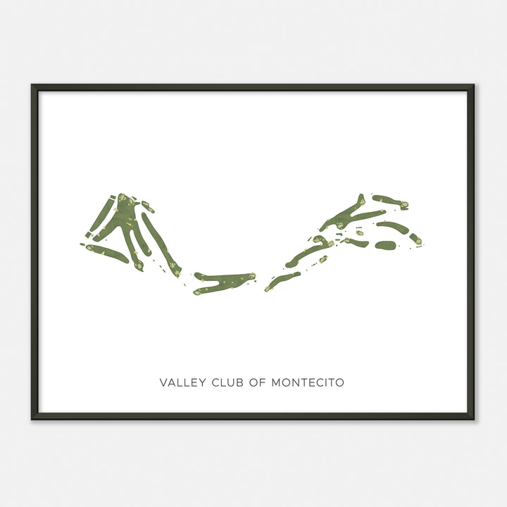 Print of Valley Club Of Montecito Modern Map