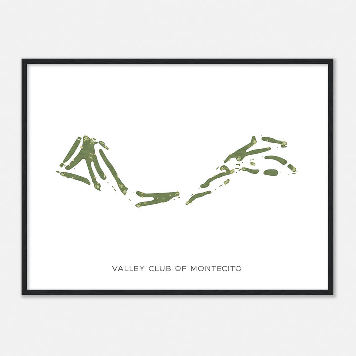 Print of Valley Club Of Montecito Modern Map