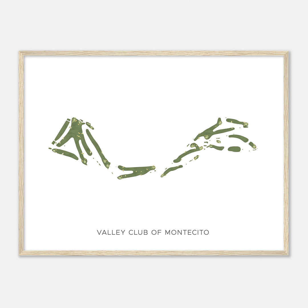 Print of Valley Club Of Montecito Modern Map