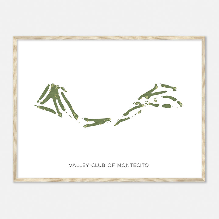 Print of Valley Club Of Montecito Modern Map