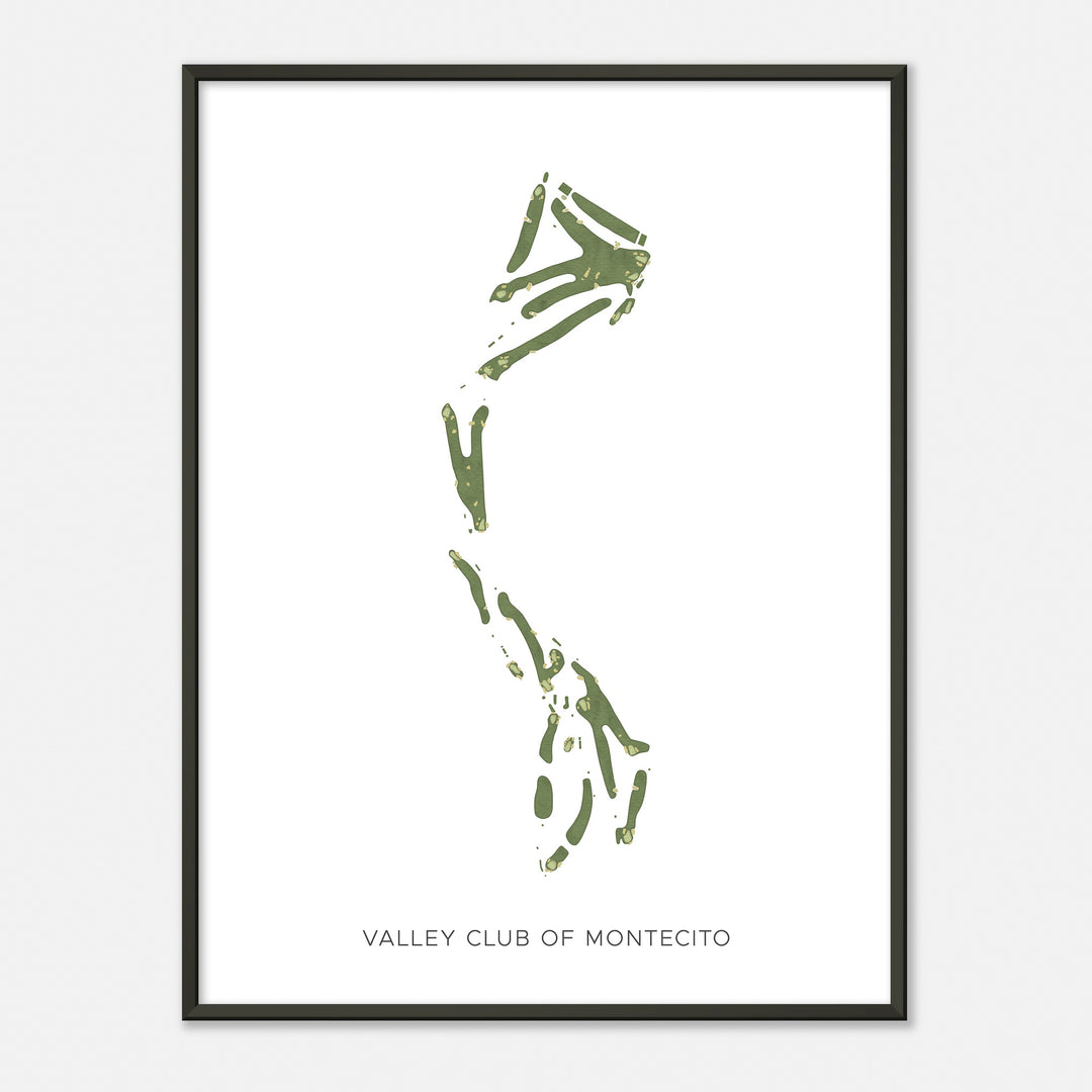 Print of Valley Club Of Montecito Modern Map