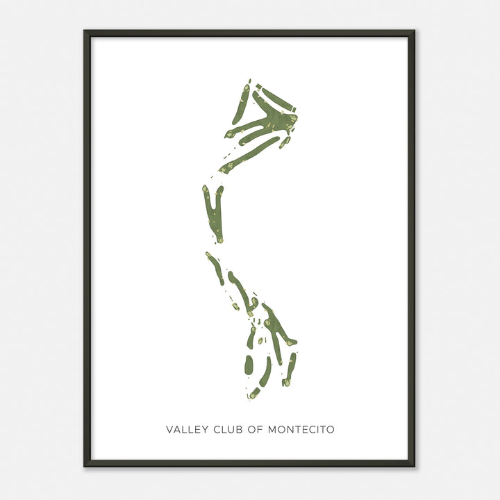 Print of Valley Club Of Montecito Modern Map