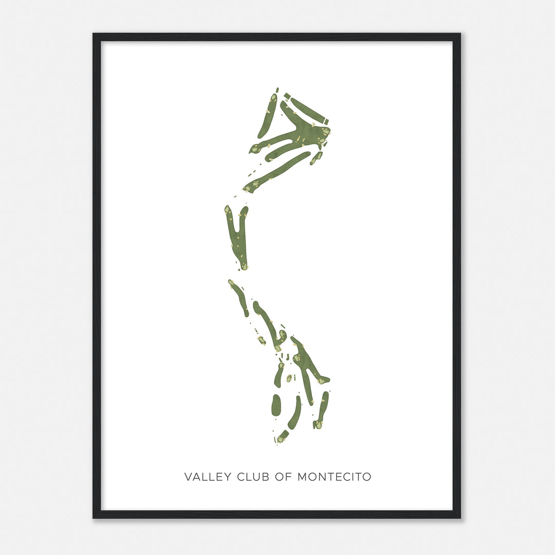 Print of Valley Club Of Montecito Modern Map