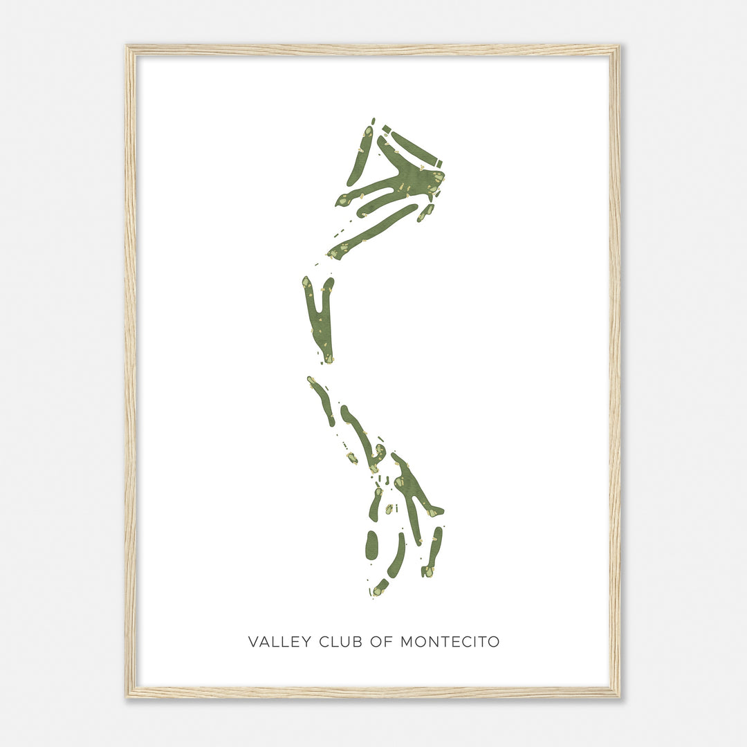 Print of Valley Club Of Montecito Modern Map