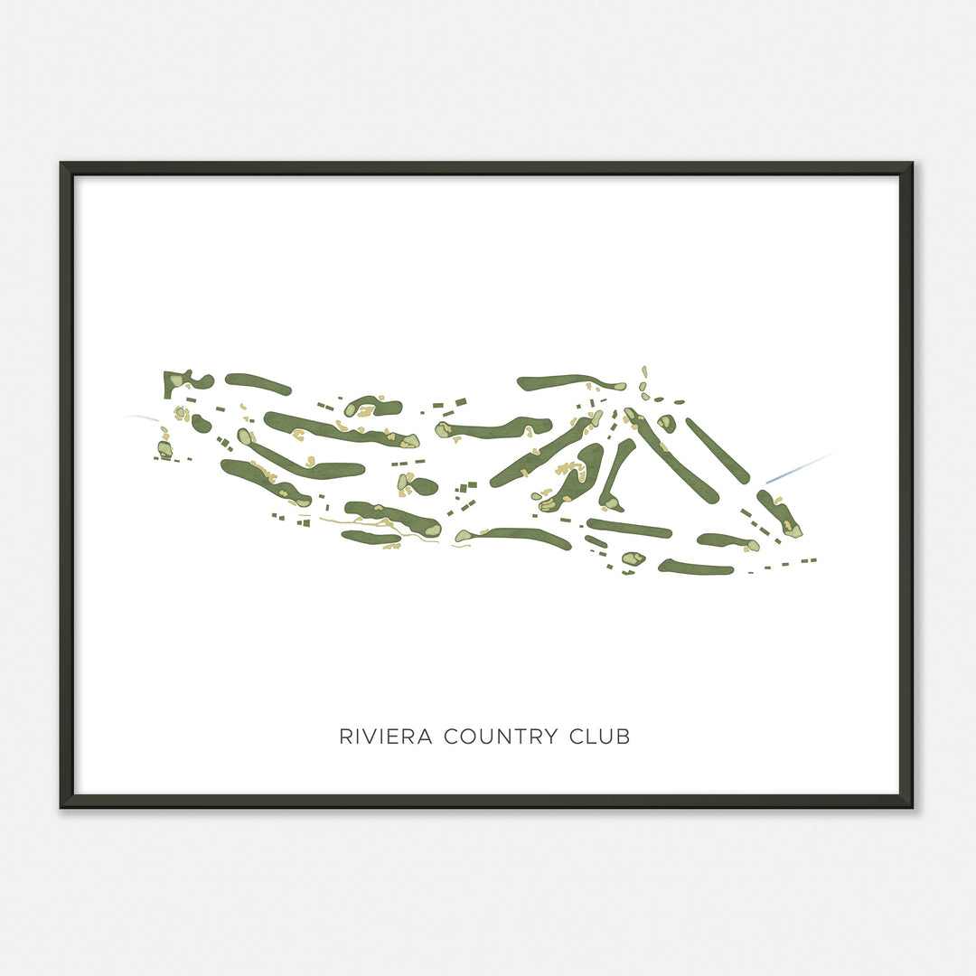 Print of Riviera Country Club Modern Map