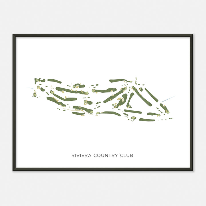 Print of Riviera Country Club Modern Map