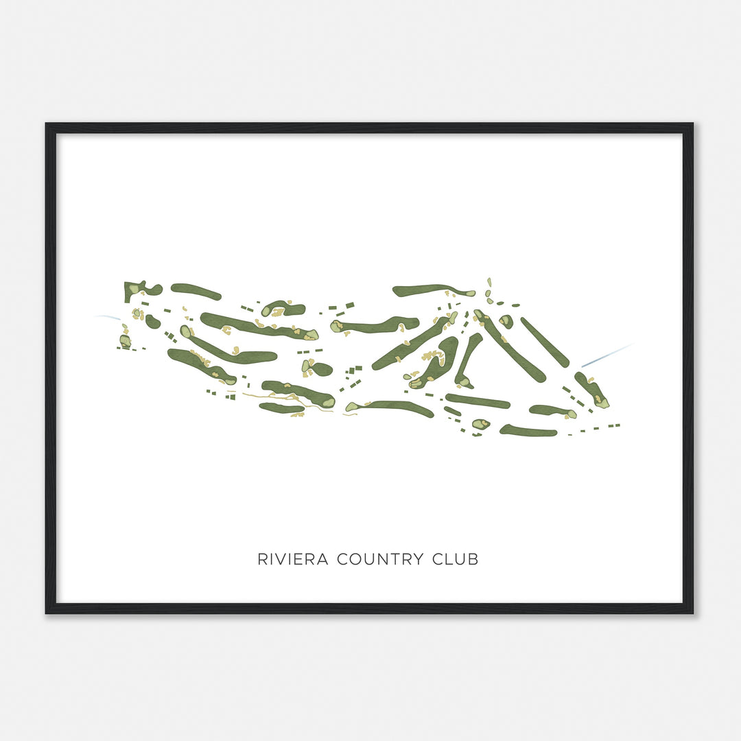 Print of Riviera Country Club Modern Map