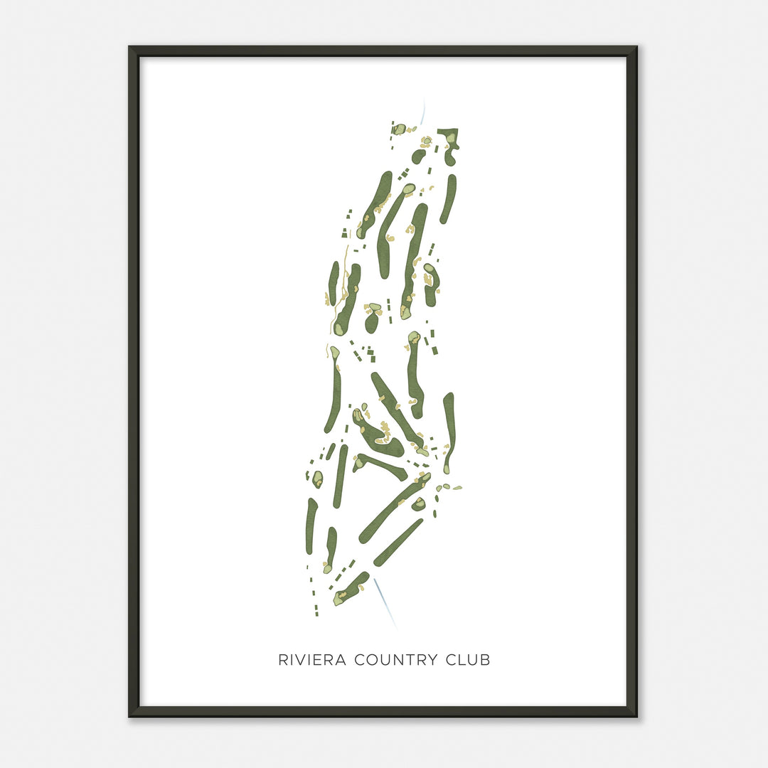 Print of Riviera Country Club Modern Map