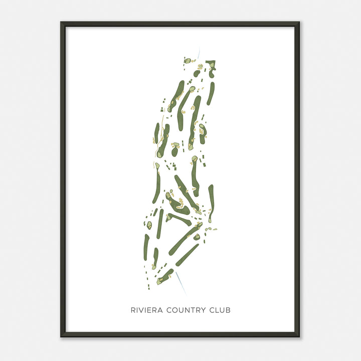 Print of Riviera Country Club Modern Map
