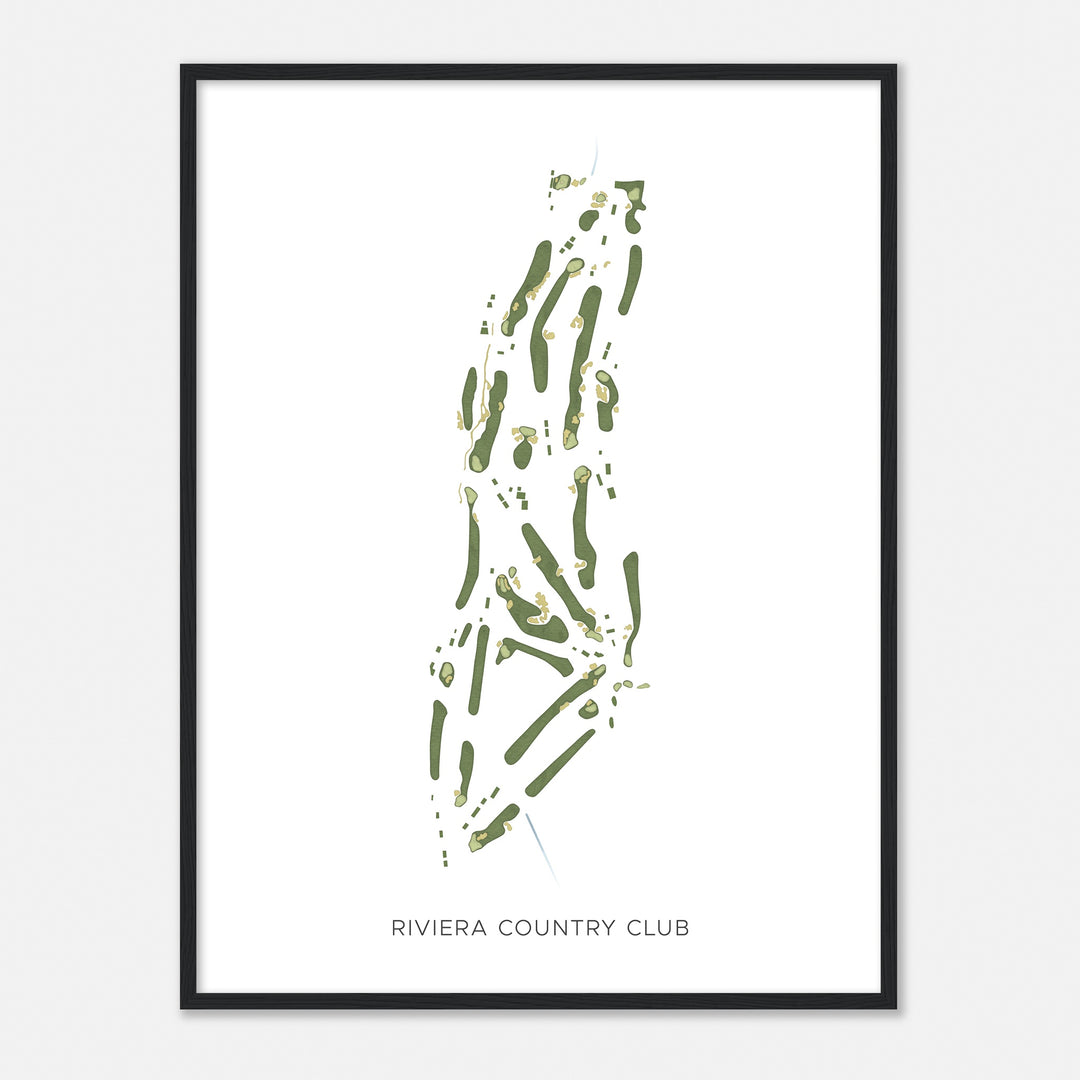 Print of Riviera Country Club Modern Map