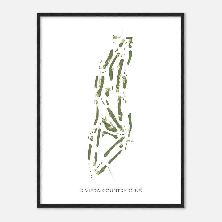 Print of Riviera Country Club Modern Map