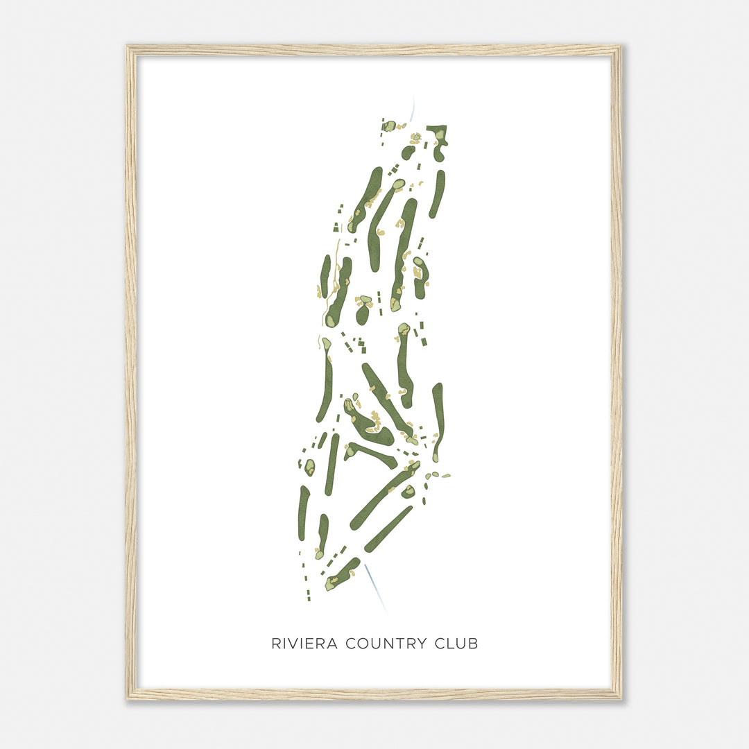 Print of Riviera Country Club Modern Map