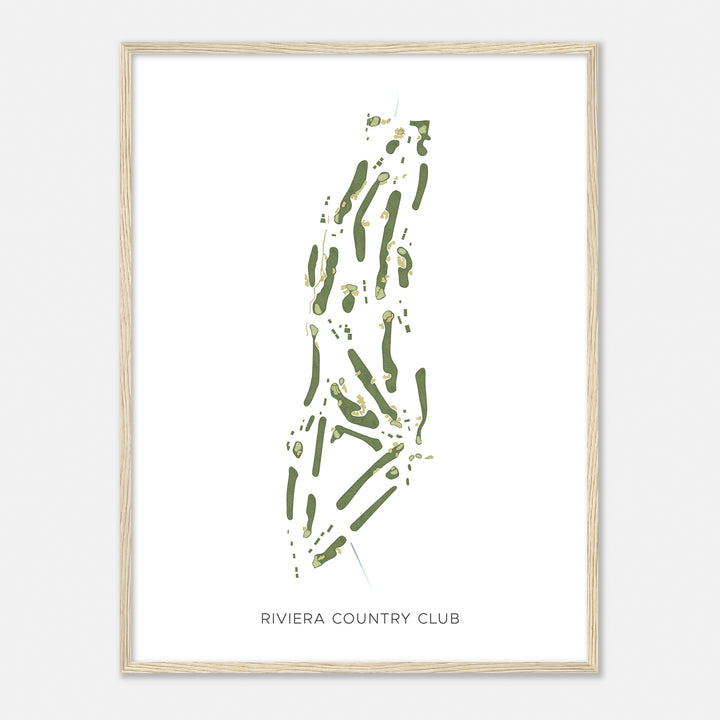 Print of Riviera Country Club Modern Map