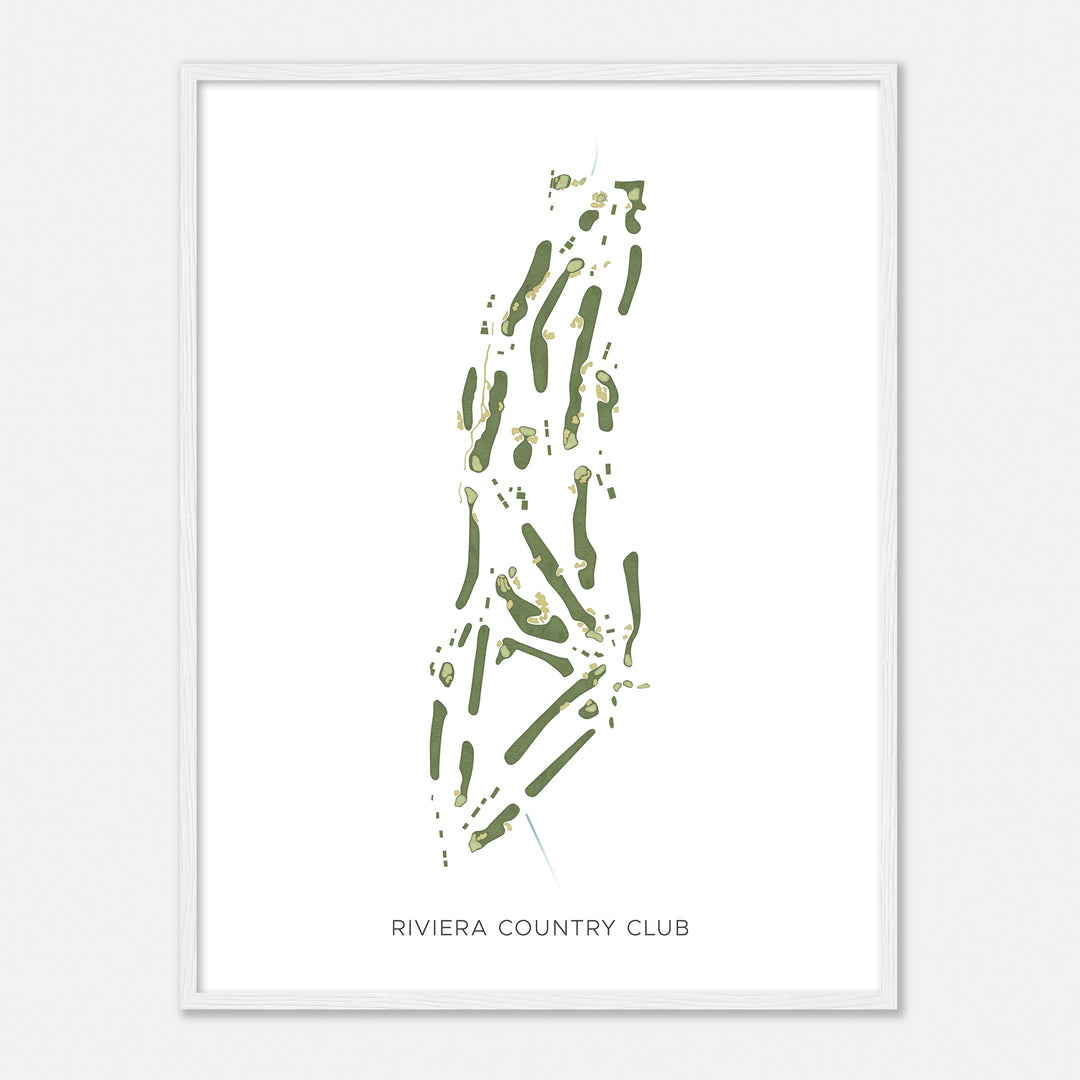 Print of Riviera Country Club Modern Map