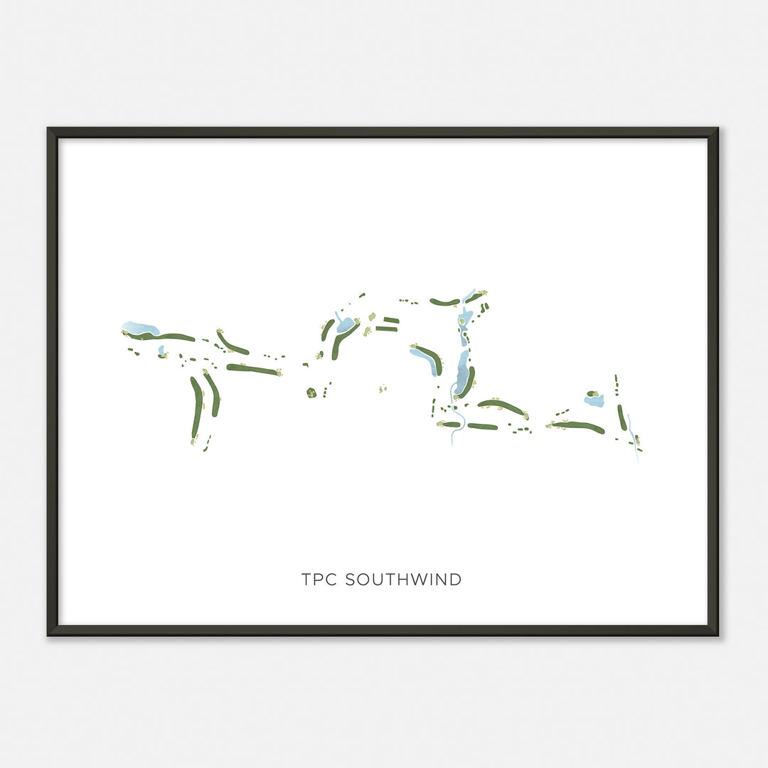 Print of Tpc Southwind Modern Map