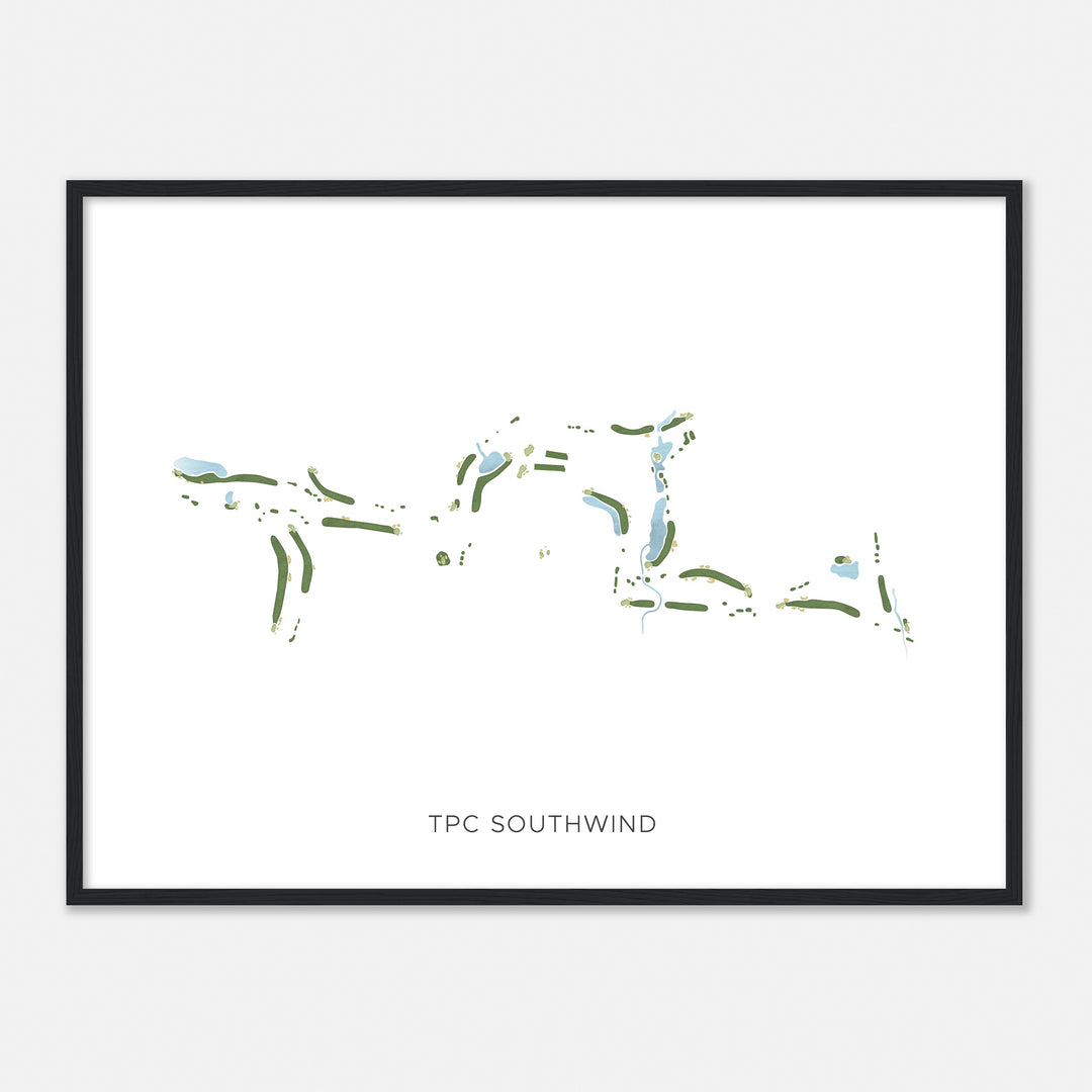 Print of Tpc Southwind Modern Map