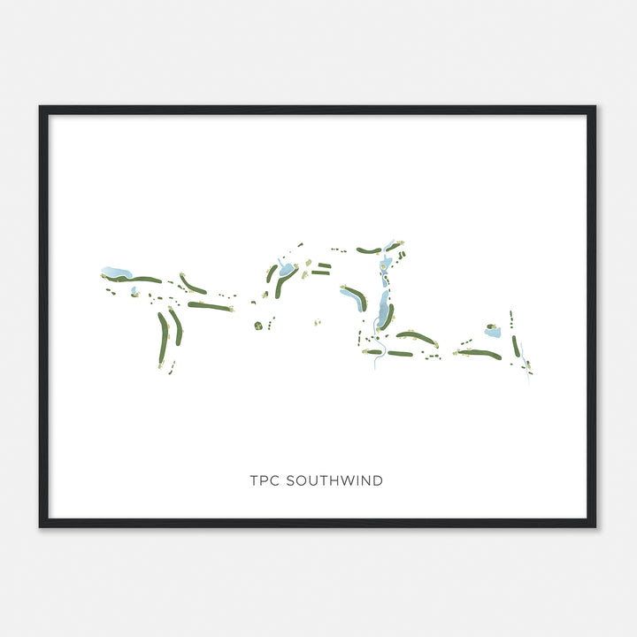 Print of Tpc Southwind Modern Map