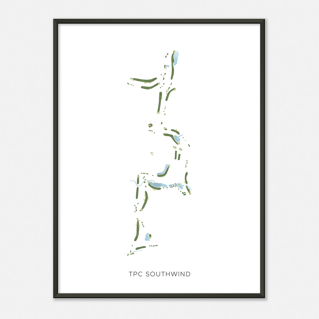 Print of Tpc Southwind Modern Map