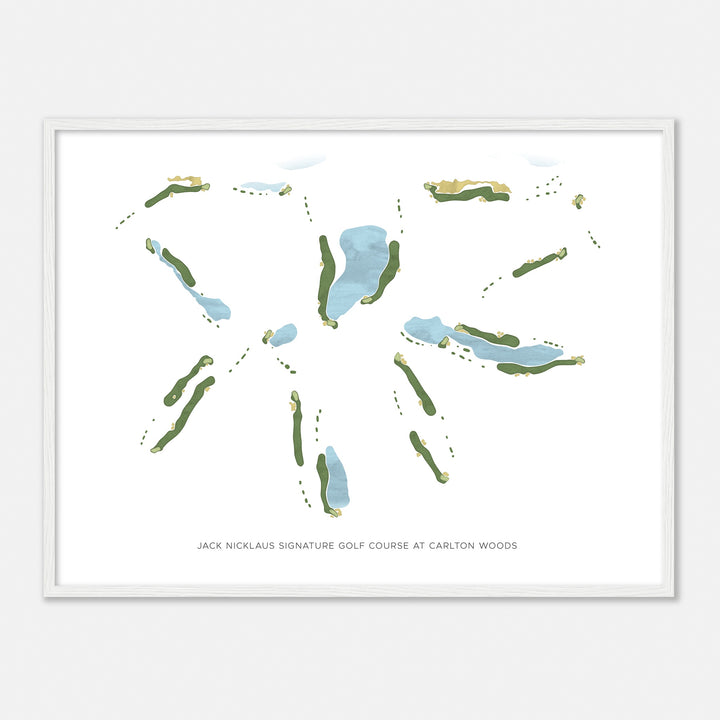 Print of Jack Nicklaus Signature Golf Course At Carlton Woods Modern Map