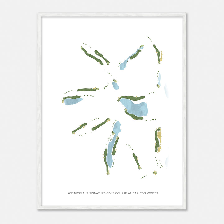 Print of Jack Nicklaus Signature Golf Course At Carlton Woods Modern Map