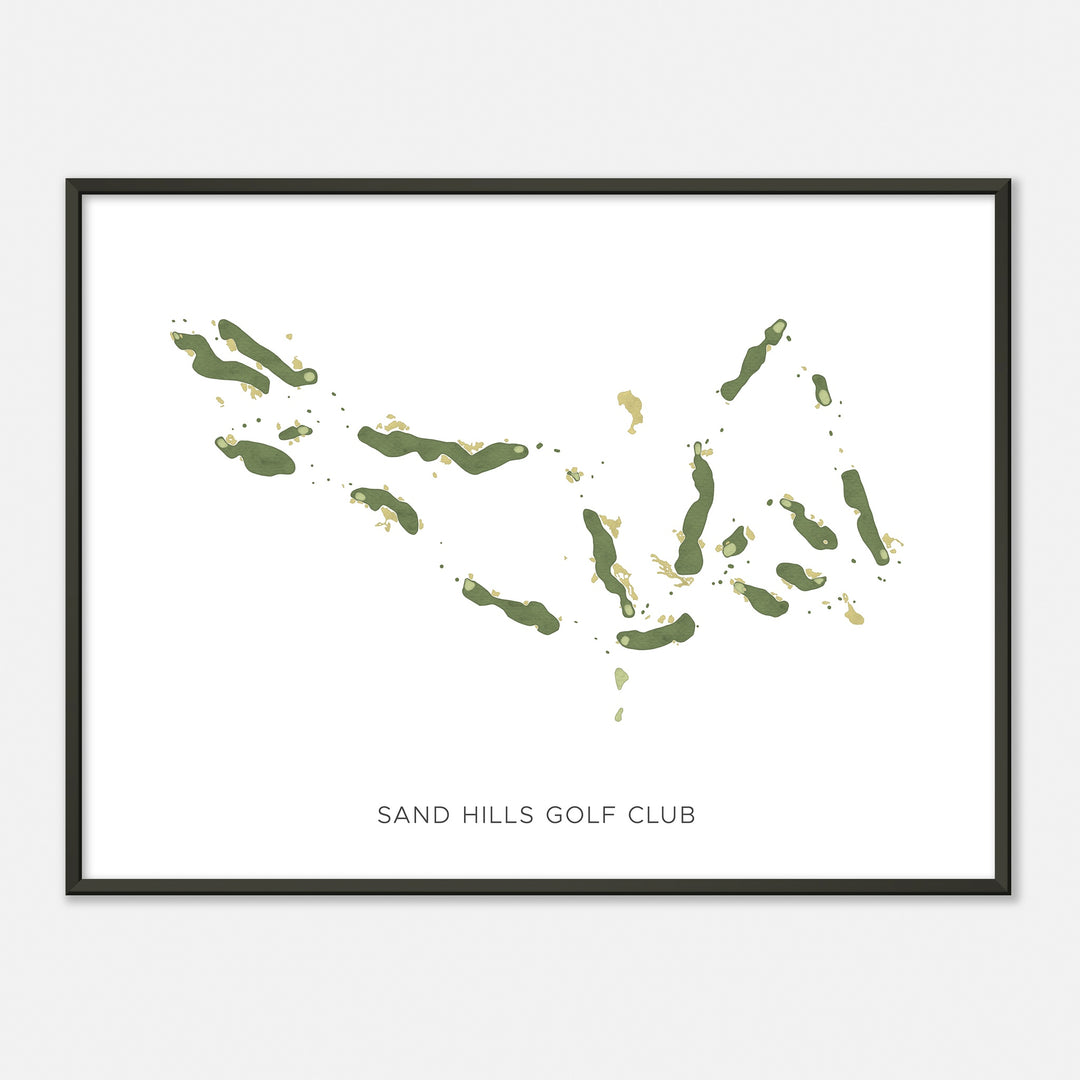 Print of Sand Hills Golf Club Modern Map