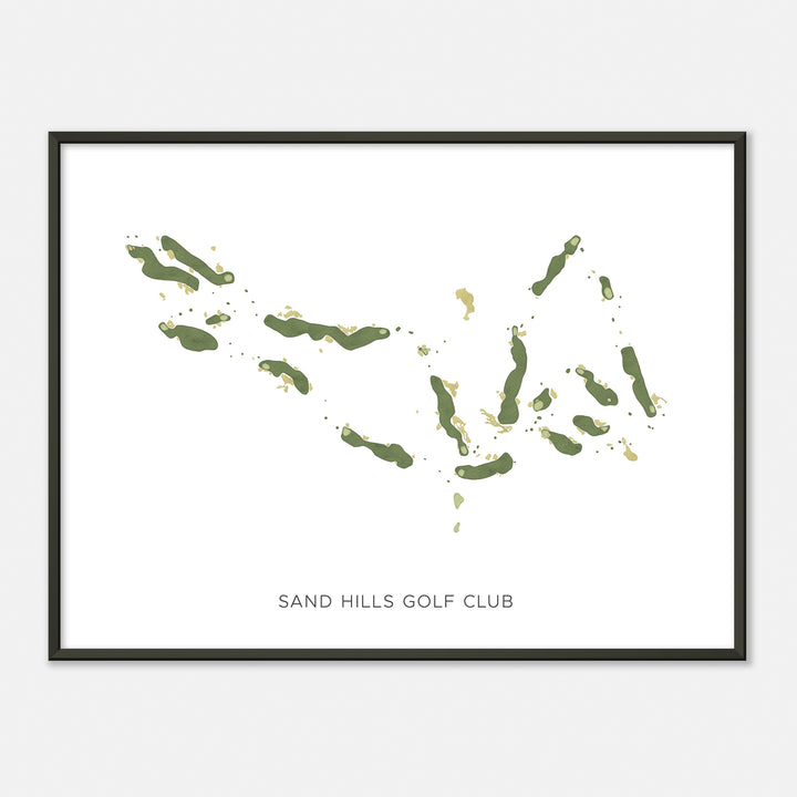Print of Sand Hills Golf Club Modern Map