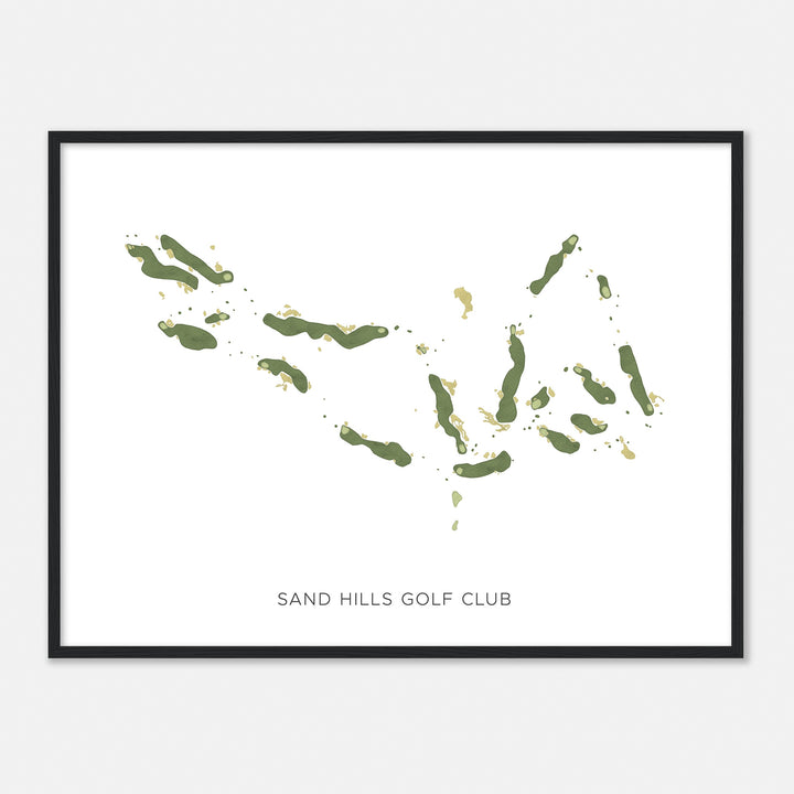 Print of Sand Hills Golf Club Modern Map