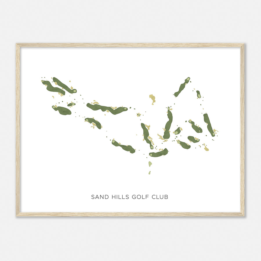 Print of Sand Hills Golf Club Modern Map