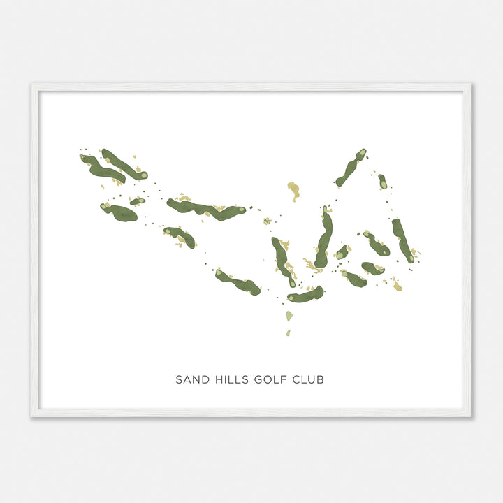 Print of Sand Hills Golf Club Modern Map