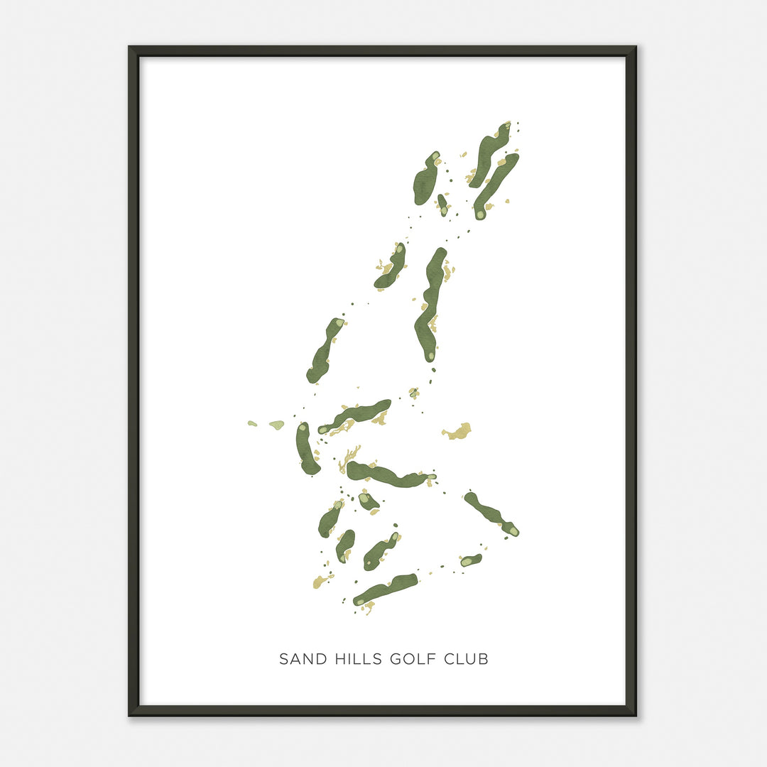 Print of Sand Hills Golf Club Modern Map