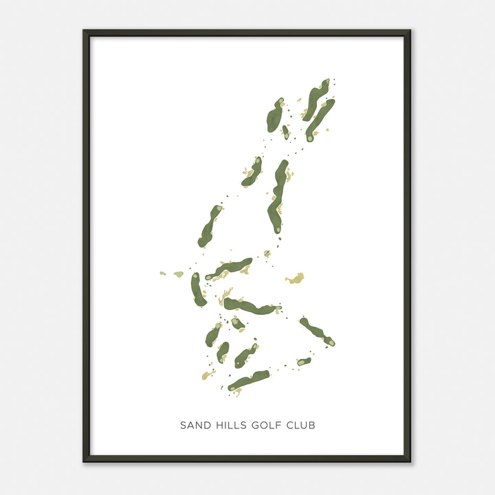 Print of Sand Hills Golf Club Modern Map