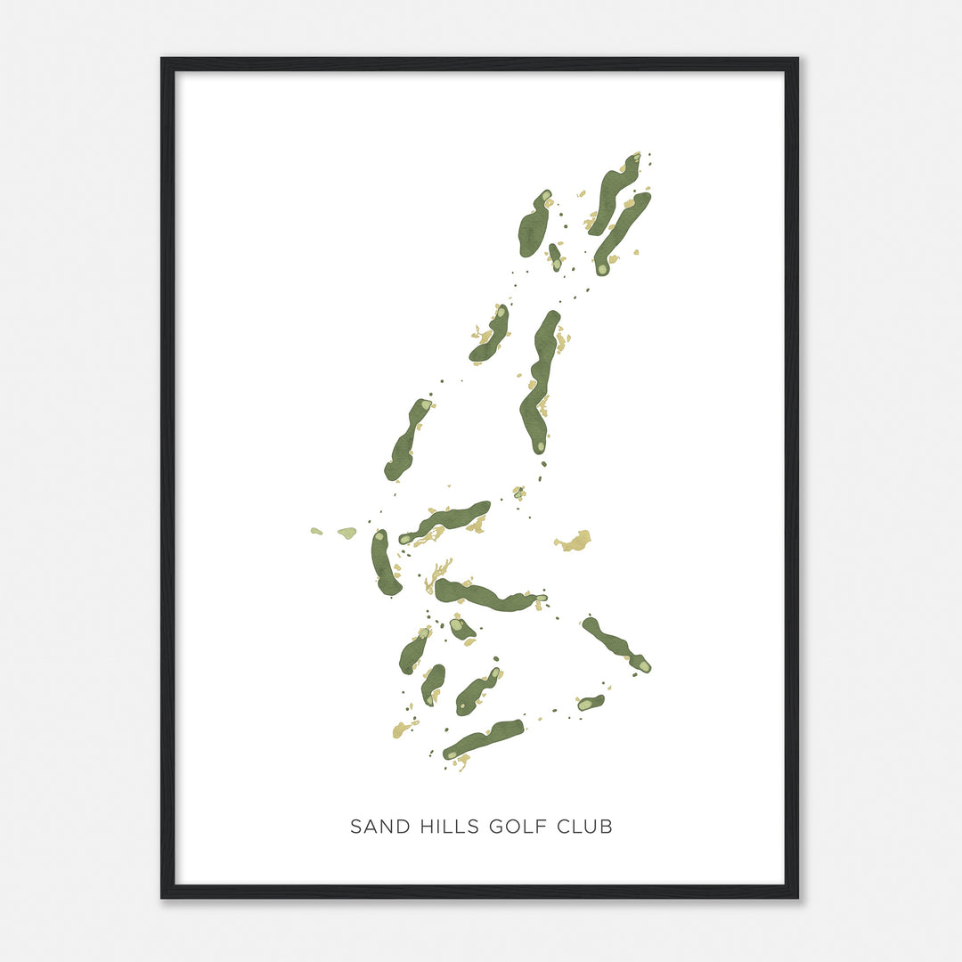 Print of Sand Hills Golf Club Modern Map